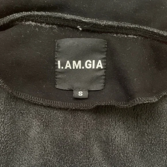 I.AM.GIA Black Fleece Blazer Jacket Woman Size Oversized S - Picture 2 of 8
